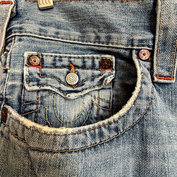 True Religion Joey Jeans Mens 33 x 33 Vintage Y2K Bootcut Western Country Denim - Picture 6 of 15